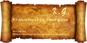 Kratochvilla Georgina névjegykártya